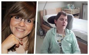Na zdjęciu Adrianna przed i po wypadku.